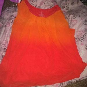orange tank top